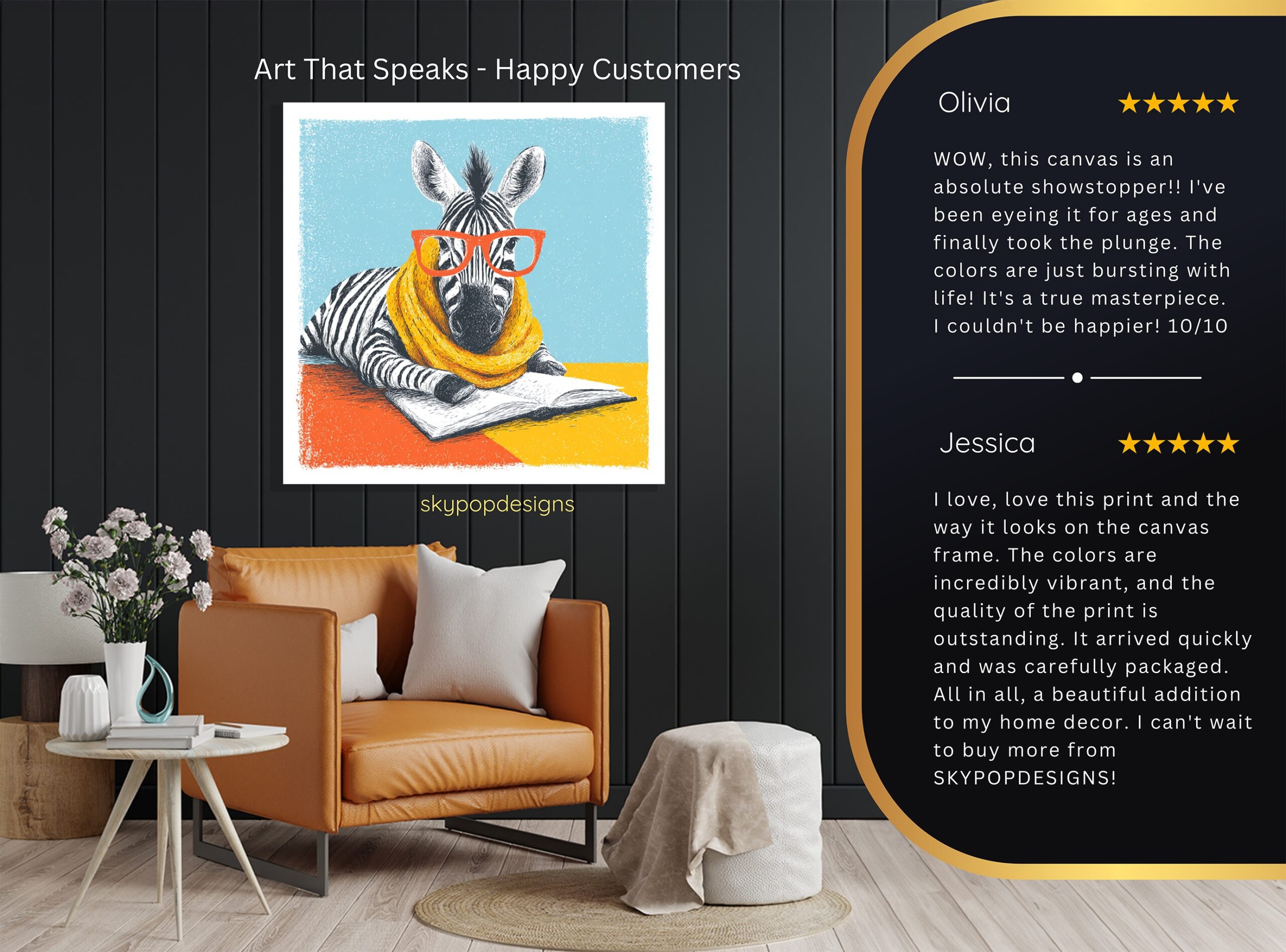 8.jpg Zebra Reading Art