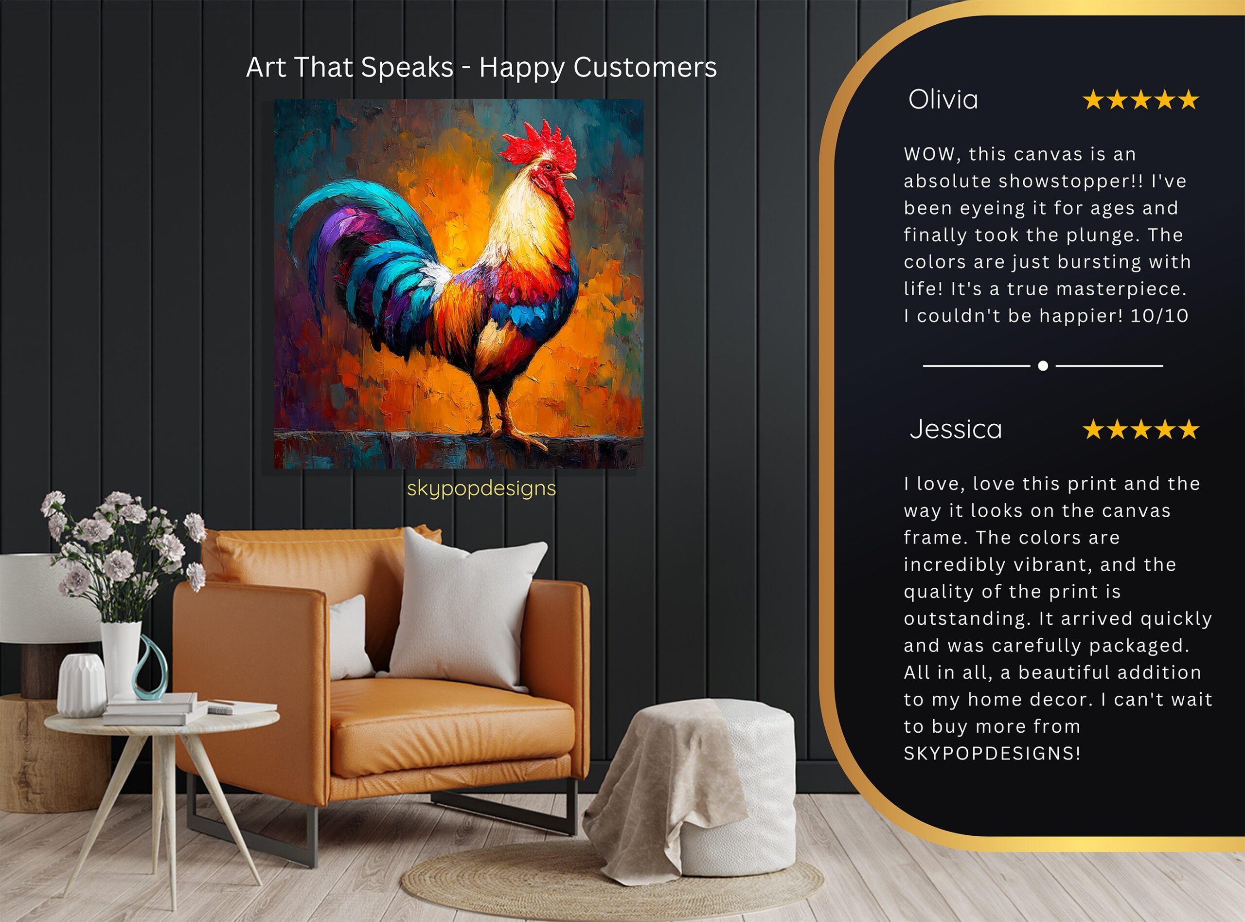 8.jpg Rooster Art
