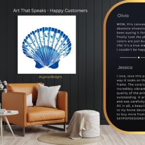 Blue Seashell Art