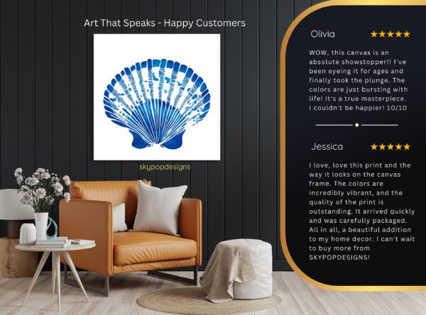 Blue Seashell Art