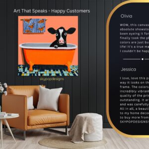 Cow Bath Time Art