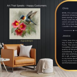 Hummingbird Flower Art