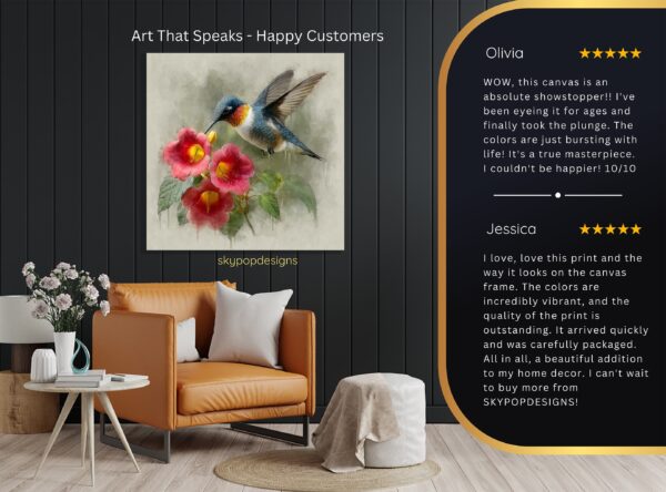 Hummingbird Flower Art
