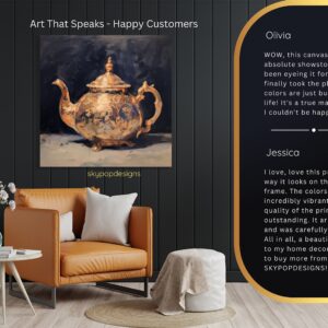 Ornate Teapot Kitchen Art