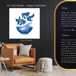Blue Fish Bowl Art