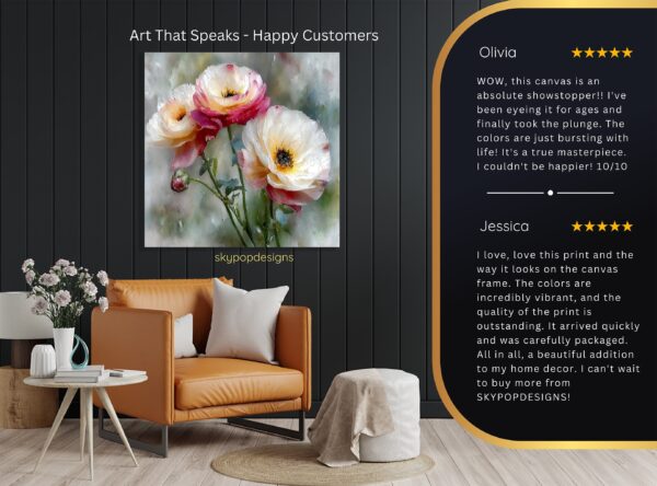 Dreamy Ranunculus Bloom Art