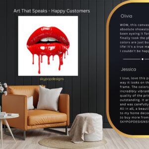 Glossy Red Lips Art