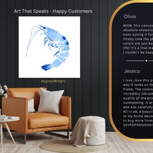 Blue Shrimp Art