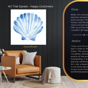 Blue Seashell Art