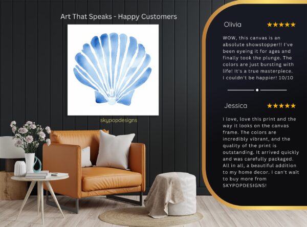 Blue Seashell Art