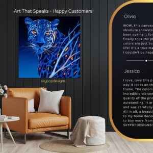 Blue Leopard Art