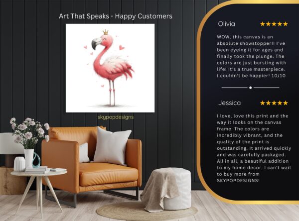 Flamingo Crown Art