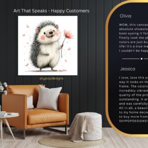 Hedgehog Flower Art