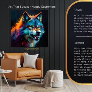Wolf Art Canvas or Poster