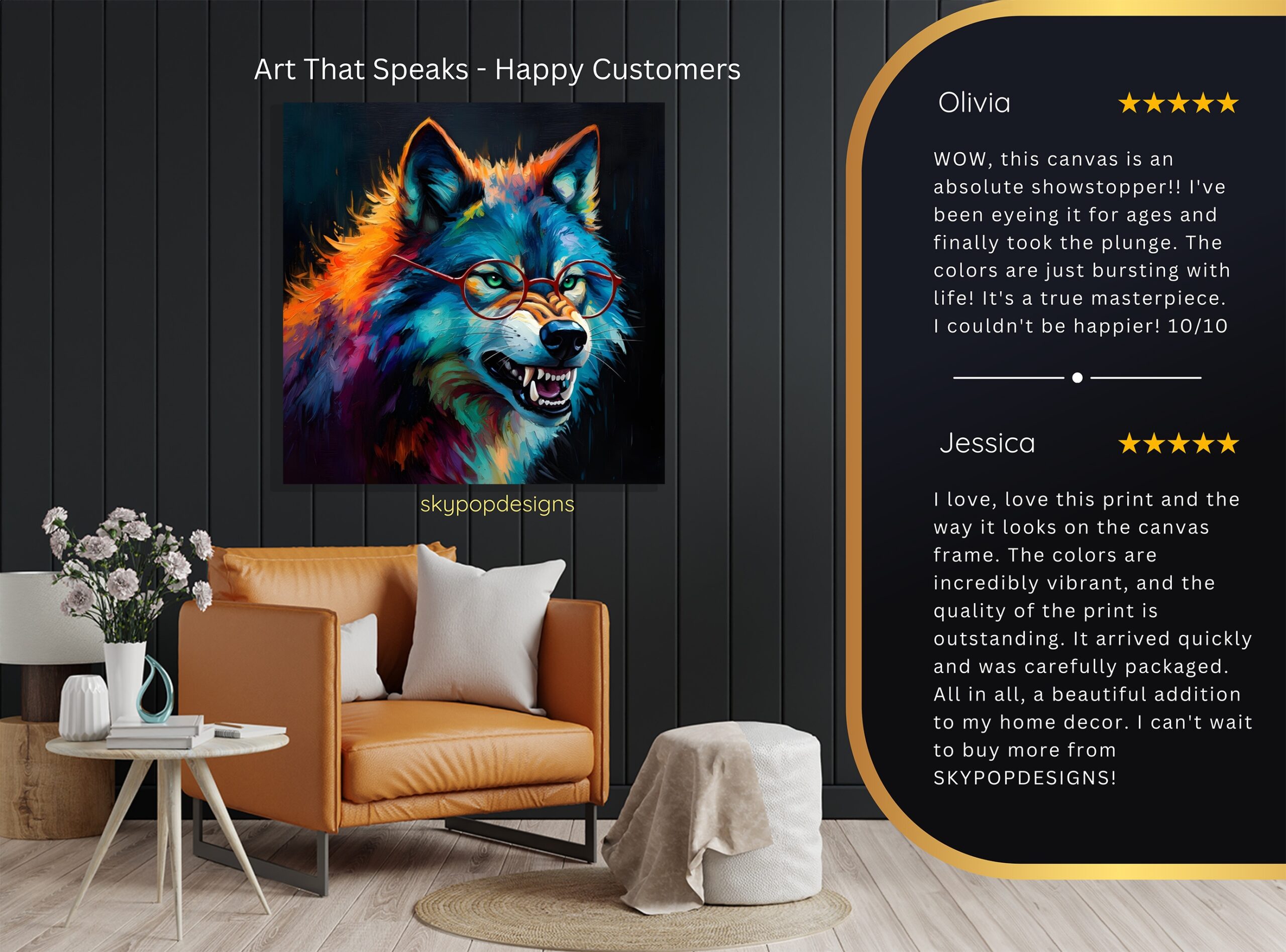 8.jpg Wolf Art Canvas or Poster