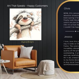Smiling Sloth Art