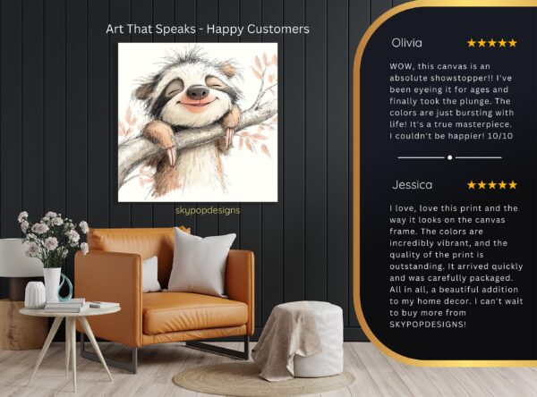 Smiling Sloth Art