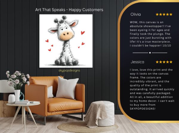 Giraffe Love Art