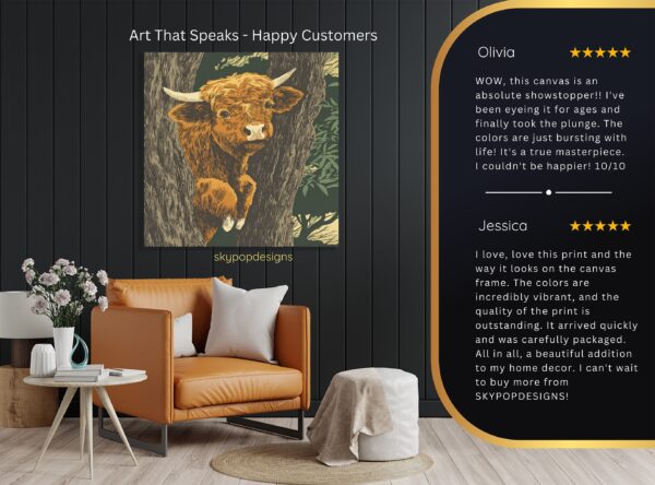 Highland Cow Art
