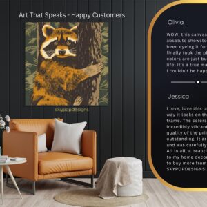 Raccoon Tree Art