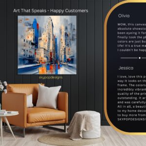 Urban Skyline Reflection Art