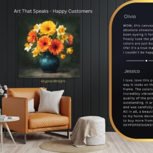 Gerbera Daffodil Bouquet Art