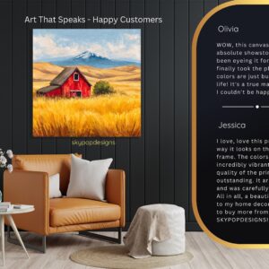 Mountain Barn Landscape Art