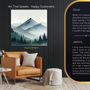 Misty Mountain Forest Art