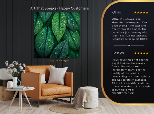 Dewy Leaf Art