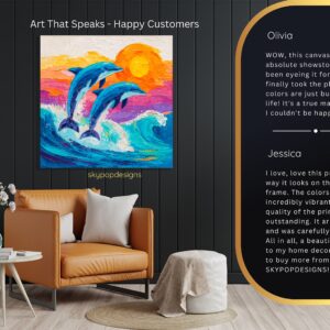 Dolphin Sunset Art