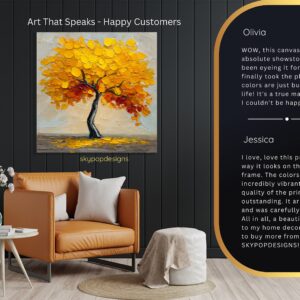 Golden Autumn Tree Art
