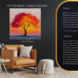Autumn Tree Sunset Art