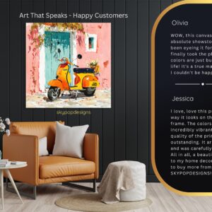 Vintage Vespa Scooter Art