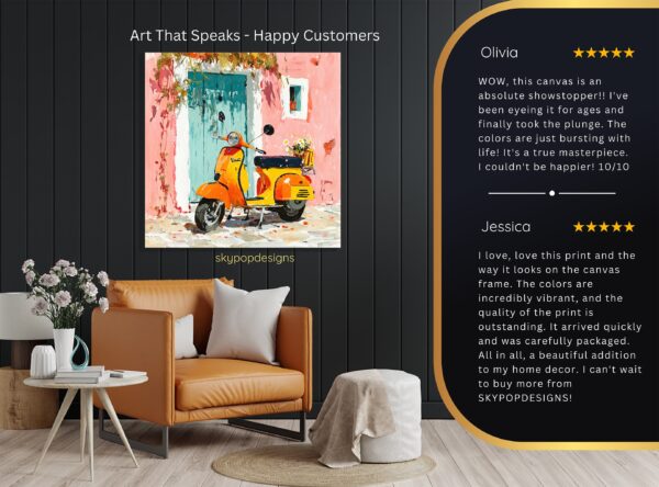 Vintage Vespa Scooter Art