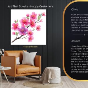 Cherry Blossom Branch Art