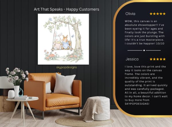 Bunny Friends Swing Art