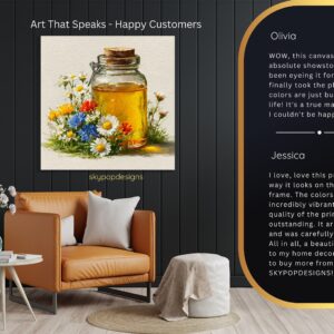 Wildflower Honey Jar Art