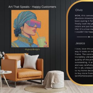 Retro Chic Smoothie Sip Art