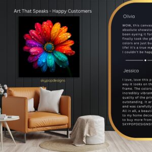 Rainbow Daisy Art