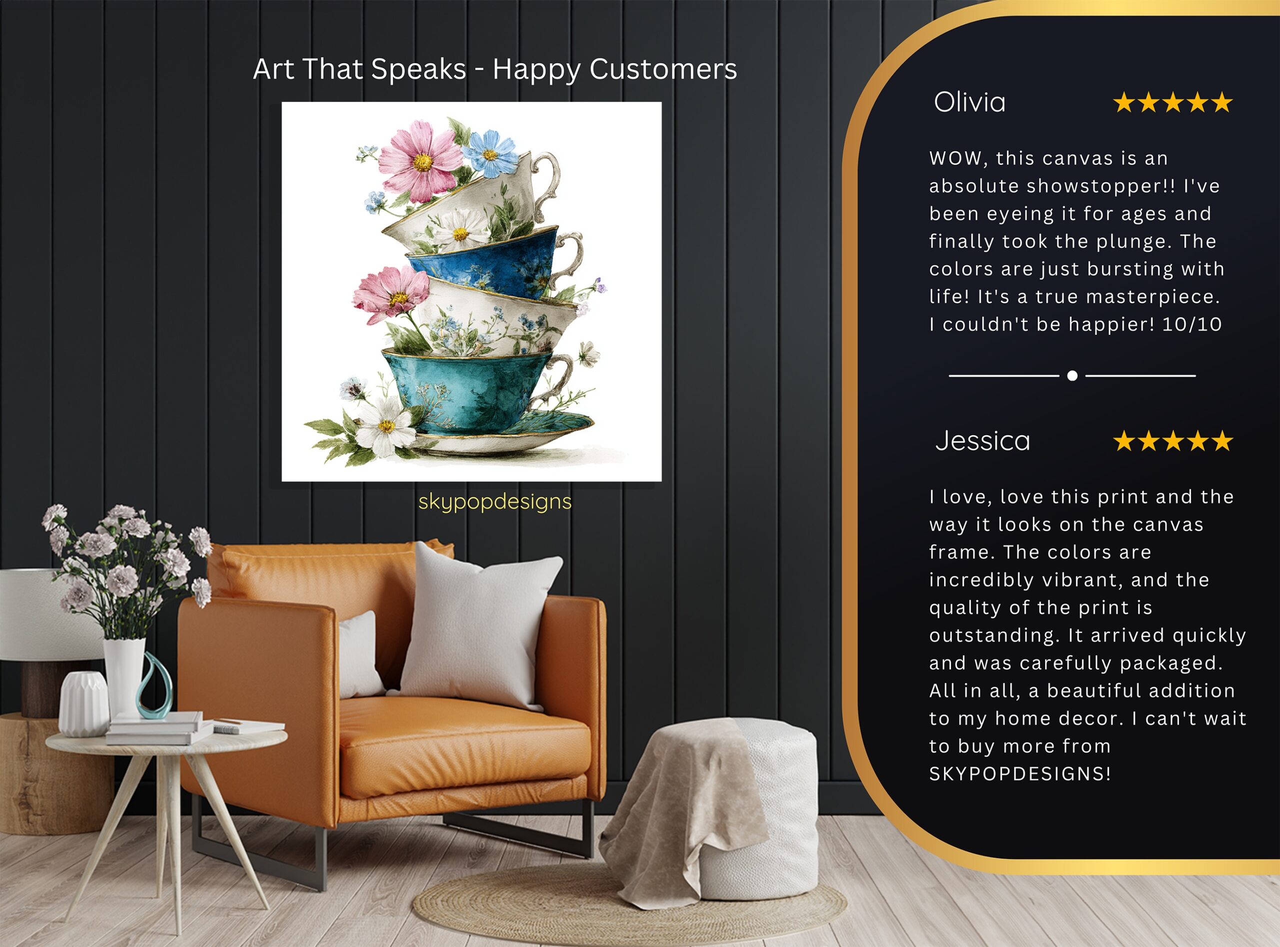 8.jpg Floral Teacup Stack Art