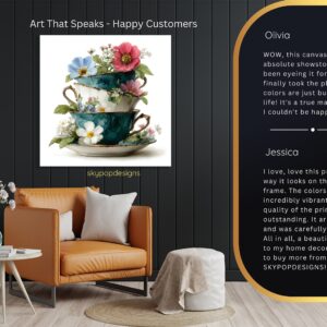 Vintage Teacup Floral Art