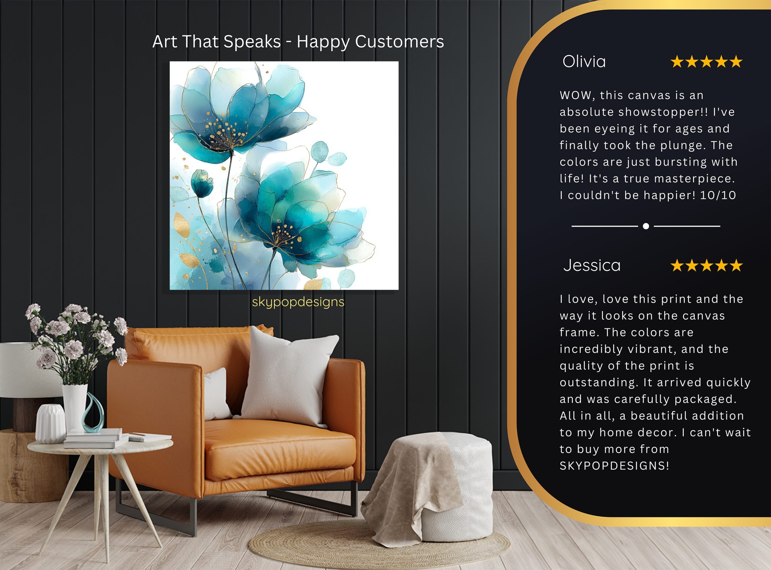 8.jpg Teal Blossom Art