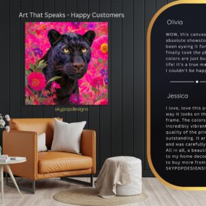 Floral Panther Art