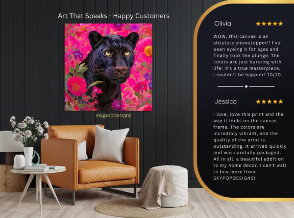 Floral Panther Art