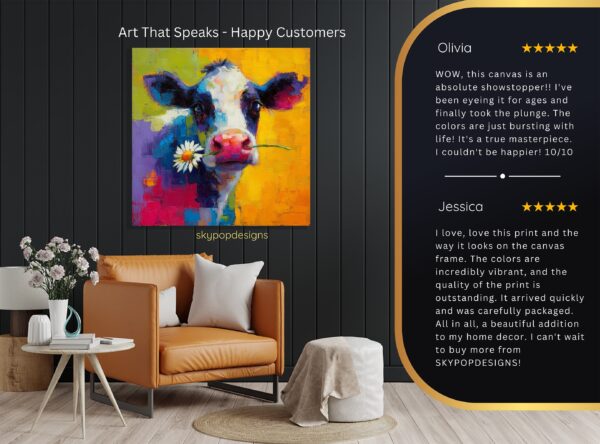 Colorful Cow Art