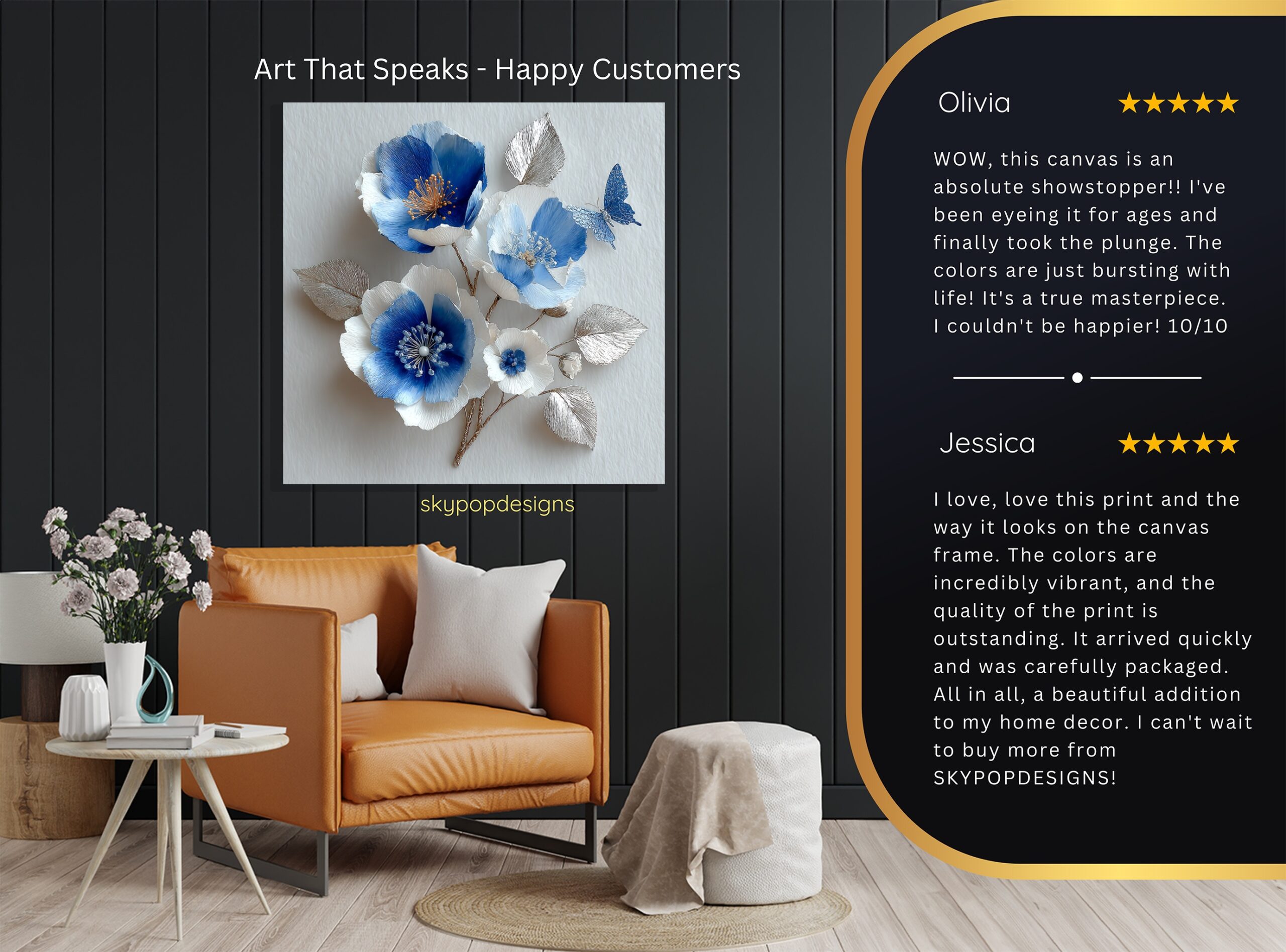 8.jpg Blue Poppy Butterfly Art