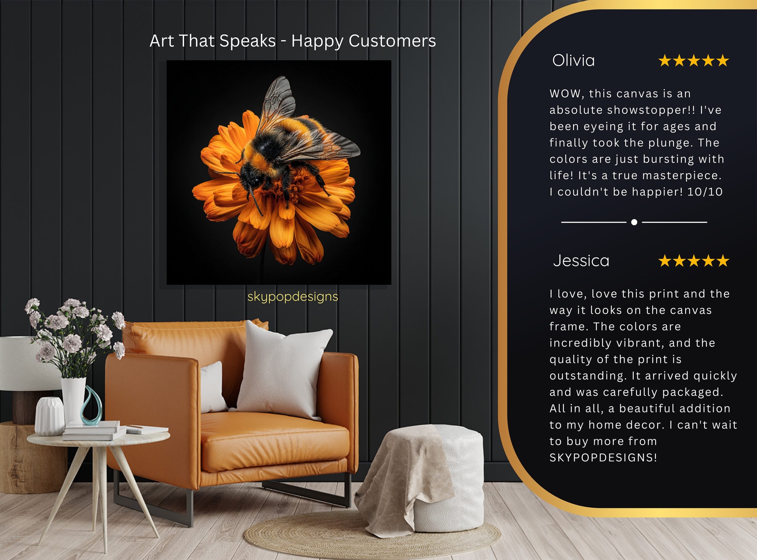 8.jpg Bee Flower Art