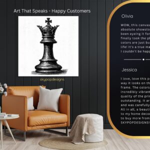 Queen Chess Piece Art