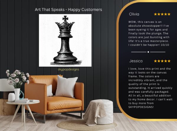 Queen Chess Piece Art