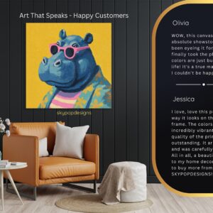 Hippo Sunglasses Art